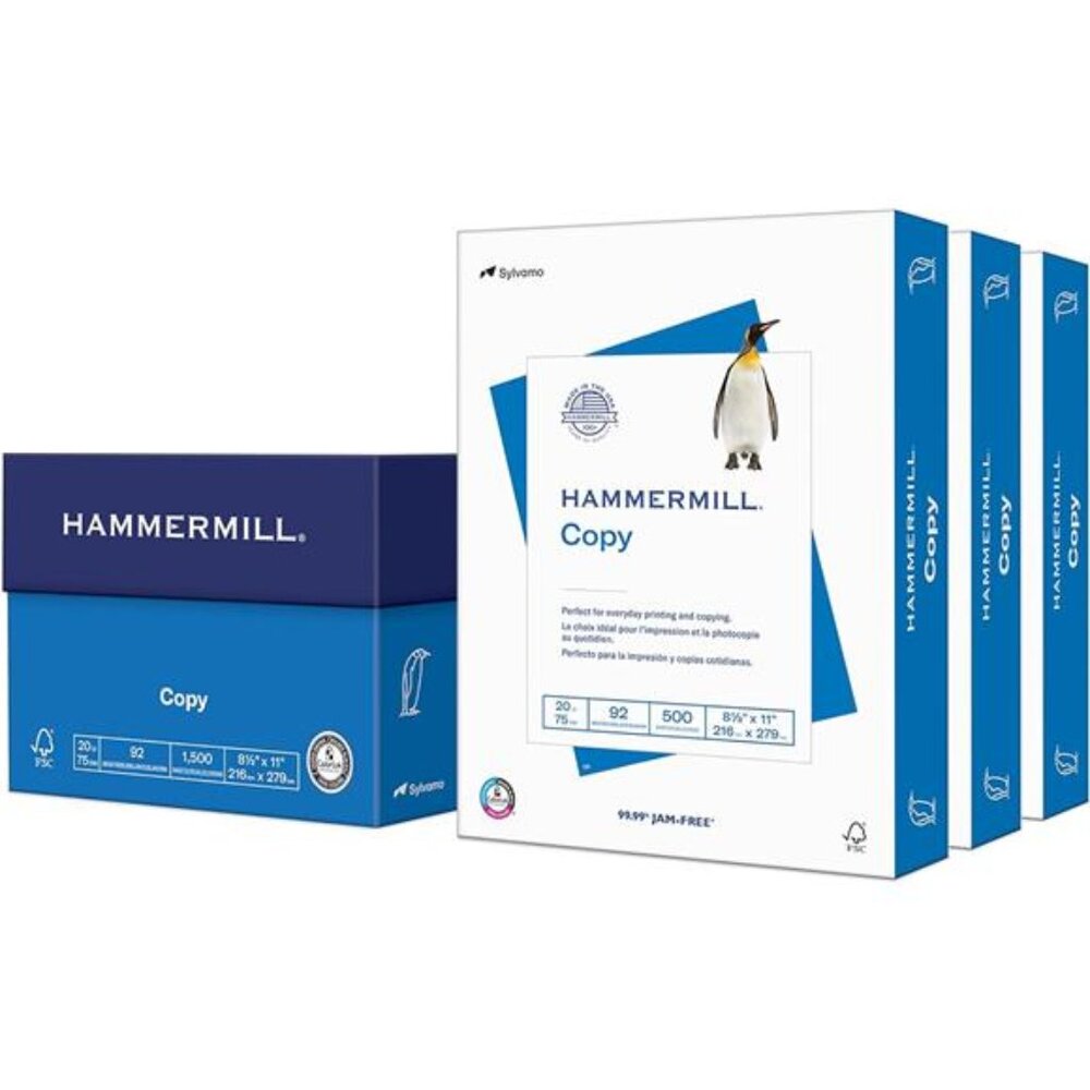 White Printer Paper, 20 Lb Copy Paper, 8.5 x 11 - 3‎ Ream (1,500 Sheets)